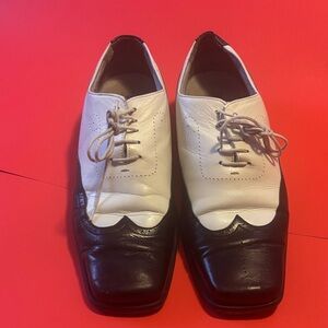 Classic Black and White Men's Dress Shoes